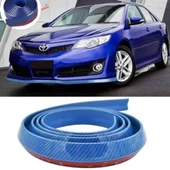 Mavi 2,5 Metre Araba Oto Ön Tampon Koruyucu Kauçuk Pratik Tampon Şerit Bant Döşeme Kiti thumbnail 7