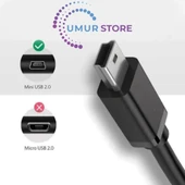USB to Mini Uyumlu Data ve Şarj Kablosu - 2