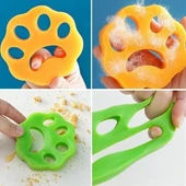 2 Adet Evcil Hayvanlar ve Çamaşır Makinesi İçin Pati Şekilli Renkli Tüy Temizleme Aparatı thumbnail 3