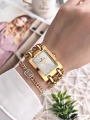 Daniel Klein Çelik Zincir Tasarım Kordonlu 30 Mt Suya Dayanıklı Kadın Kol Saati+Bileklik B.10036.S2 thumbnail 2