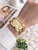 Daniel Klein Çelik Zincir Tasarım Kordonlu 30 Mt Suya Dayanıklı Kadın Kol Saati+Bileklik B.10036.S3 thumbnail 2