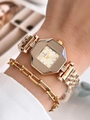 Coliseum Özel Tasarım Vintage Seri Aynalı Kasa Kadın Kol Saati+Bileklik Hediyeli CL8645.A07 thumbnail 1