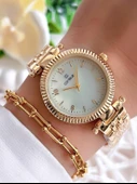 Coliseum Özel Tasarım Vintage Seri Kadın Kol Saati+ Bileklik Hediyeli CL8709.M1 thumbnail 1