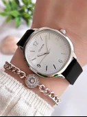 Coliseum Silikon Kordon Vintage Seri Kadın Kol Saati+Bileklik Hediyeli CL.8365.BM1 thumbnail 1