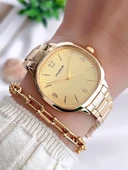 Coliseum Özel Tasarım Vintage Seri Kadın Kol Saati+ Bileklik Hediyeli CL8365.BM3 thumbnail 1