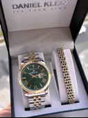 Daniel Klein Vip Seri Çelik Kordon Ve Çelik Bileklik Hediyeli 2 Yıl Garantili Cift Saati CF.10887C3 thumbnail 4