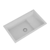 RealStone P017 Patara 1.5 Gözlü Damlalıksız Granit Eviye Beyaz - 2