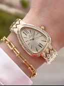 Coliseum Özel Tasarım Vintage Seri Kadın Kol Saati+ Bileklik Hediyeli CL8307.M2 thumbnail 1