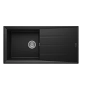 RealStone P012 Efes 100 Tek Gözlü Damlalıklı Granit Eviye Siyah - 1