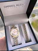 Daniel Klein Vip Seri Çelik Kordon Ve Çelik Bileklik Hediyeli 2 Yıl Garantili Cift Saati CF.10887C2 thumbnail 5