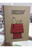 Mynote Snoopy Kraft Sert Kapaklı Defter/a4 100 Yaprak Çizgili - 2