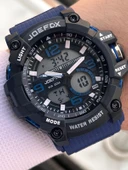 Joefox Digital Ve Analog 2 Yıl Garantili Kronmetre+Takvim+Alarm+Aydınlatma Erkek Kol Saati JOE.BK06 thumbnail 1