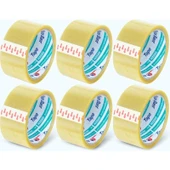 Nuga Bant 40 mt Şeffaf Koli Bandı Akrilik 6 Adet - 1