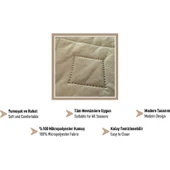 Nondress Yatak Örtüsü Bej Çift Kişilik - 2