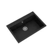 RealStone K003 Didyma 77 Tezgah Üstü Granit Eviye Siyah - 2