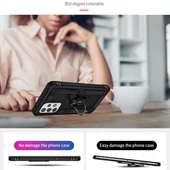 Samsung Galaxy A53 Uyumlu Kamera Korumalı Standlı Yüzüklü Tank Kılıf - 7