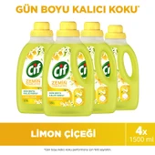 Cif Zemin Temizleyici Limon Çiçeği 1500 ml X4 thumbnail 1