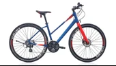 CARRARO SPORTIVE 325 KADIN ŞEHİR BİSİKLETİ 480H HD 28 JANT 24 VİTES MAT LACİVERT NAR ÇİÇEĞİ - 1