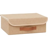 Evde Dekorum Jüt Kapaklı Kutu // 30X23X11, Kahverengi thumbnail 1