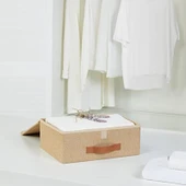 Evde Dekorum Jüt Kapaklı Kutu // 30X23X11, Kahverengi thumbnail 3