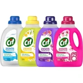 Cif Zemin Temizleyici 1500 ml Beyaz Sabun X1 + Limon Çiçeği X1 + Lotus X1 + Sakura X1 thumbnail 3