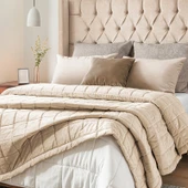 Nondress Yatak Örtüsü Bej Çift Kişilik - 1