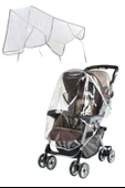 Bebek Arabası Puset Şeffaf Yağmurluk Rüzgar Engelleyici Muşamba thumbnail 3