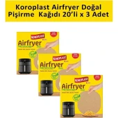 Koroplast Airfryer Doğal Pisirme Kağıdı 20'li 23 x 23 cm x 3 Paket thumbnail 1