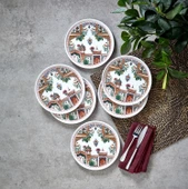 Fecra Nakkaş 6 Parça Pasta Tabağı Seti - 1