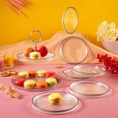 Fecra Loren 7 Parça Servis ve Sunum Seti Siyah Fileli - 1