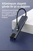 Macbook Pro Air İçin USB Type-C Hub Dönüştürücü 8 in 1 Çoklayıcı - 3