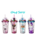 PUTI PIPETLI BARDAK 450ml GLOWY SERISI 4 RENK - 1