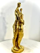 Biev Çiftli Dekoratif Gold Biblo 14*14*48 cm - 2