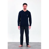 Estiva %100 Pamuk İki İplik Uzun Kol Erkek Pijama Takım thumbnail 1