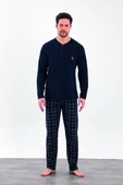 Estiva %100 Pamuk İki İplik Uzun Kol Erkek Pijama Takım thumbnail 4