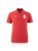 Galatasaray Orijinal Lisanslı Polo Yaka Kırmızı Antrenman T-Shirt + Şal Kaşkol Set Hediyelik Ahşap Kutulu thumbnail 2