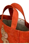 Kadın Vegan Turuncu Medium Tote Bag - Warner Bros Tom & Jerry Tasarım - 7
