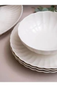 Kütahya Porselen Bone Luz Form Yemek Takımı Beyaz 24 Parça 6 Kişilik - 3
