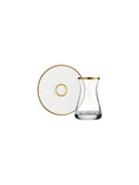 Glazze Basic Butik Çay Seti 12 Parça Altın - 1
