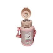 AKILLIELMA-TAROS CUTE PEMBE ANİMALS ÇELİK MATARA 500 ML thumbnail 2