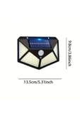 MRS SOLAR Hb-100 10lu Paket 100 Led Solar Hareket Sensörlü Güneş Enerjili 3 Mod Solar Duvar Bahçe Kamp Lambası - 2