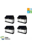 MRS SOLAR HB-500 4'lü Paket Dekoratif Güneş Enerjili 3 Adet LED Ampül Hareket Sensörlü Su Geçirmez 3 Mod Solar - 1