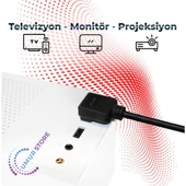 HDMI 2.0 4K Ultra Hd 60 Hz L Tipi Ses ve Görüntü Aktarım Kablosu 1 Metre thumbnail 4