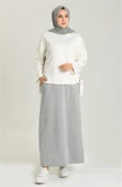 Beli Bağlamalı Cepli Spor Etek - 00152-1.008 - Gri thumbnail 2