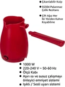 Awox Caffeen Türk Kahvesi Makinesi Elektrikli Cezve Kırmızı - 2