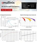 Mullinix 12V 200Ah Derin Döngülü AGM Jel Akü thumbnail 2