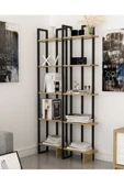 Plus aksesuar Kitaplık Raf Köşe Kitaplık Metal Kitaplık 5 Katlı Raf Kitaplık 185x45x20 - 4