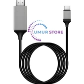 Type-C HDMI USB 3.1 Uyumlu Adaptör Kablosu Hdtv 30Hz 4K Usb-C Kablo Pc Için Monitör thumbnail 1