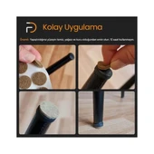 Furndiy Kendinden Yapışkanlı Yuvarlak Keçe 15 mm Siyah 78 Parça - 3