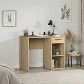 Trendline Çekmeceli Çalışma Masası Florida Meşe 90x75x52 cm (GxYxD) - 1
